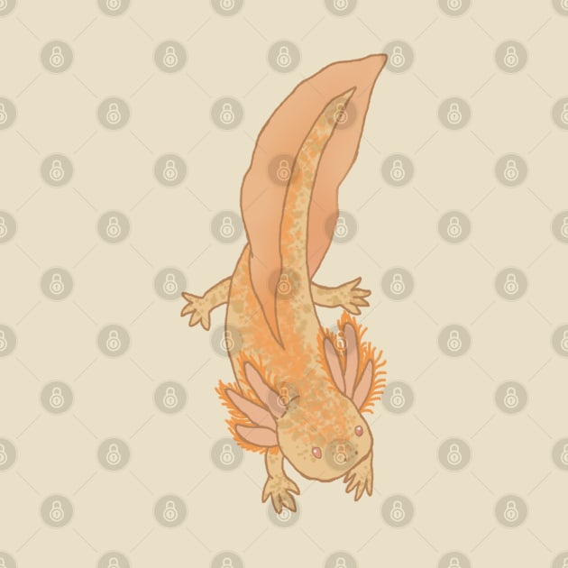 Golden Axolotl by TrapperWeasel