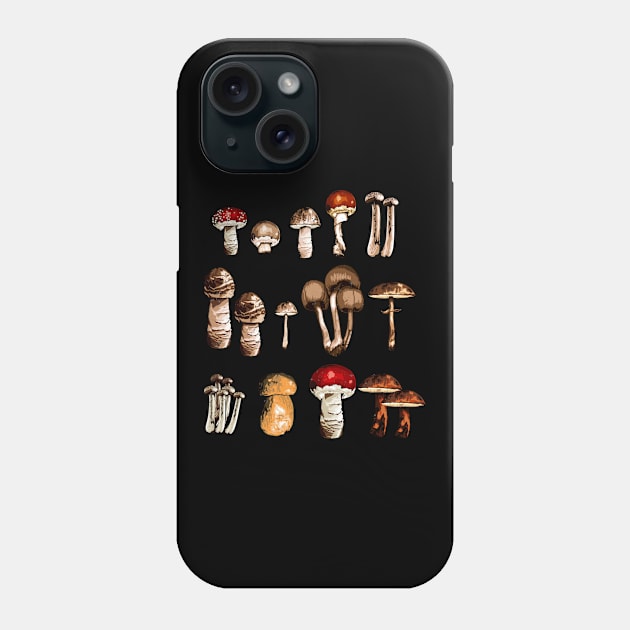 Mushroom Picker Mushrooms Collection Nature Lover Phone Case by Foxxy Merch