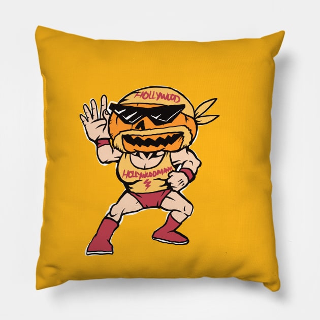 Mr pumkin hulk hogan Pillow by Paundra