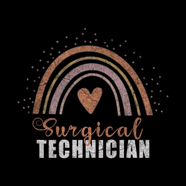 Surgical Tech - Minimal Rainbow Design by ysmnlettering