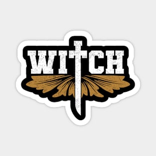 Witch's Knife Baseball Style Name Magnet