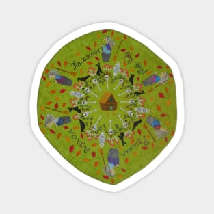 Baba Yaga Mandala Magnet