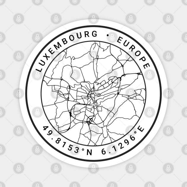 Luxembourg Map Magnet by Ryan-Cox