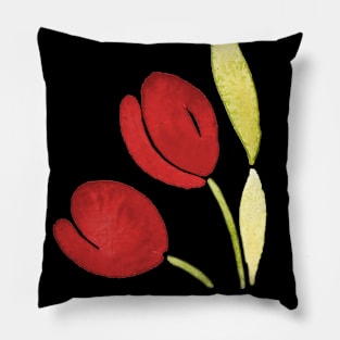 Tulips Cherry - Full Size Image Pillow