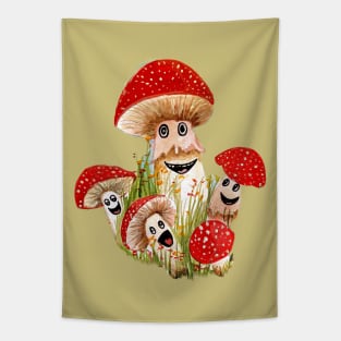 Mushroom family Tapestry