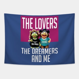 "The lovers" funny cute muppets art Tapestry