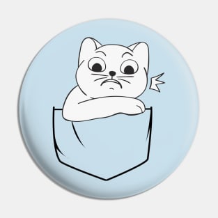 cat on pocket Pin