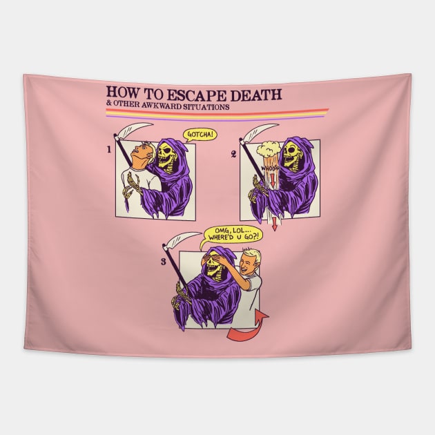 How To Escape Death Tapestry by Hillary White Rabbit