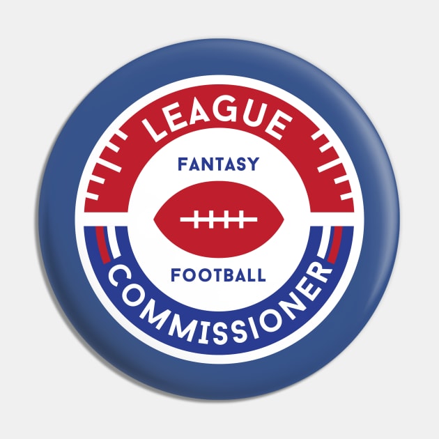 Fantasy Football League Commissioner Pin by PodDesignShop