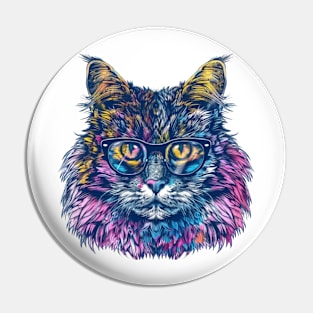 Rainbow Regal: Feline Finesse at breakneck speed Pin