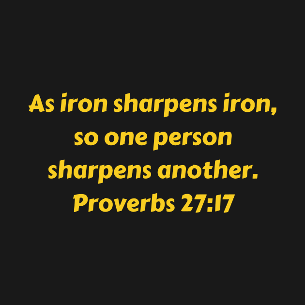 Bible Verse Proverbs 27:17 by Prayingwarrior
