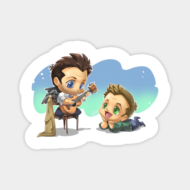 Dean and Cas Serenade 2 Magnet by GioGui