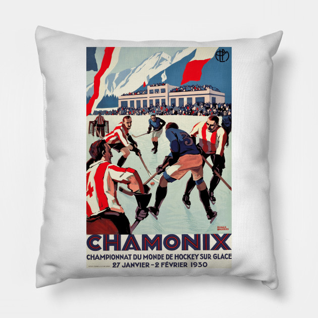 Naves 1930 Ice Hockey World Championship, Chamonix, France - Vintage Poster Women's T-Shirt