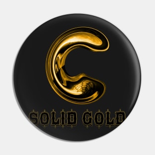 24 carat Solid Gold Millionaire Sacred Geometry 3D Pin