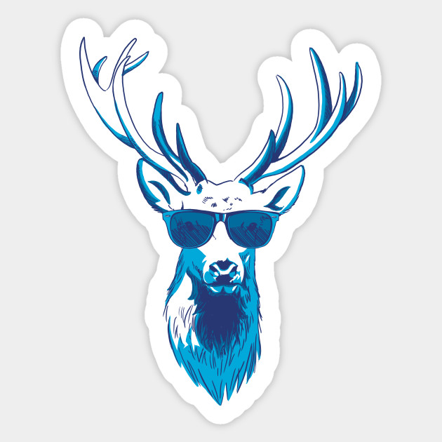 cool blue stag deer bachelor party sticker teepublic