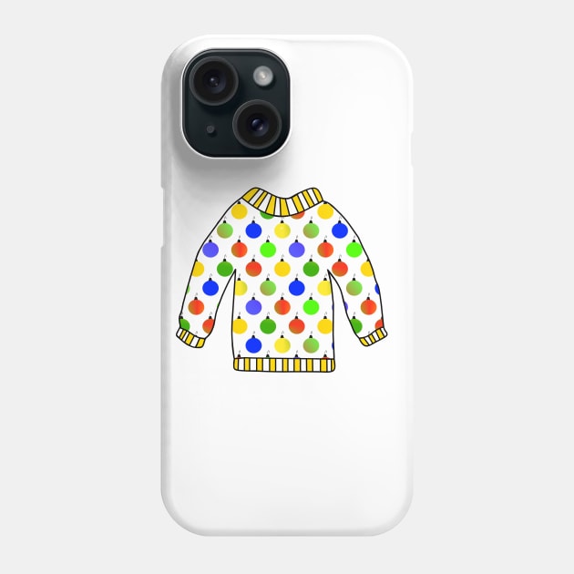 Merry Christmas Ugly Christmas Sweater Pattern Phone Case by SartorisArt1