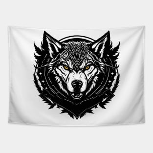 Wolf Logo in Vector Style Tapestry