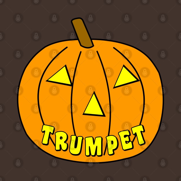 Trumpet Halloween Pumpkin by Barthol Graphics