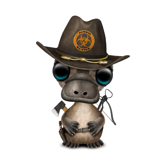 Baby Platypus Zombie Hunter by jeffbartels