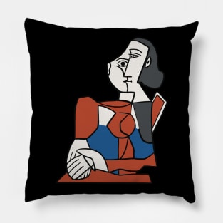 Red Dress Lady Pillow