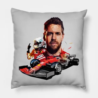 Sebastian Vettel lowpoly v2 Pillow