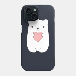 Kawaii and cute polar bear t-shirt Phone Case