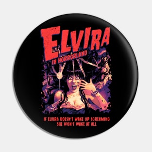 Elvira In Horrorland Classic Pin
