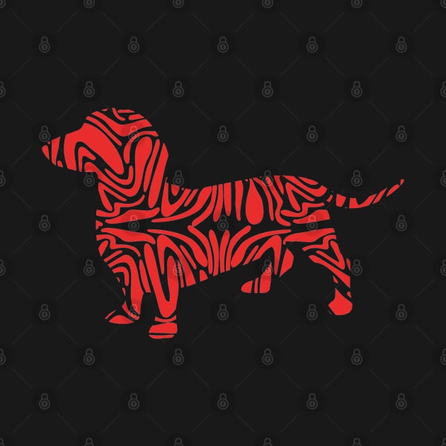 Red Tiger Stripe Dachshund by KarmicKal