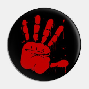 Bloody Hand Print Pin