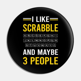 3 People Scrabble Pin