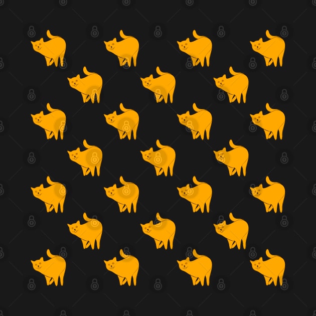 Cute Yellow Cat Pattern by DrawingEggen