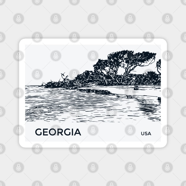 Georgia USA Magnet by Lakeric