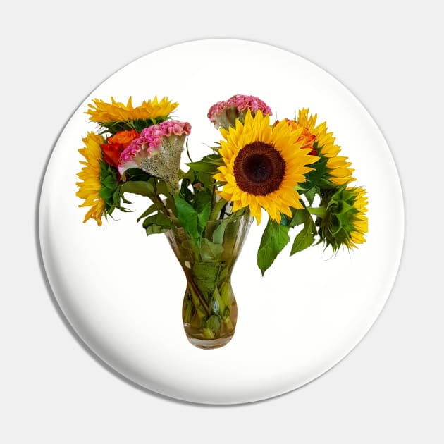 Sunflowers in a Vase Photo Pin by ellenhenryart