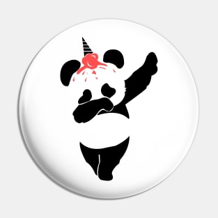 'Dabbing Panda Ice Cream Unicorn' Funny Panda Gift Pin