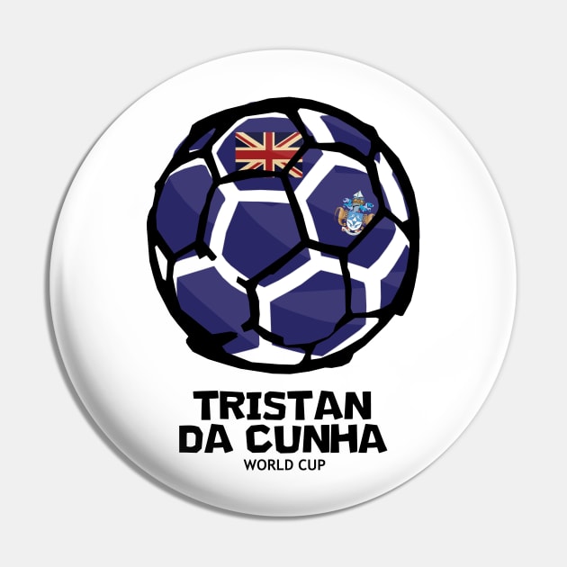 Tristan da Cunha Football Country Flag Pin by KewaleeTee