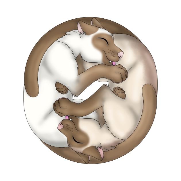 Yin-Yang Cats: Cinnamon Point by spyroid101