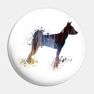 basenji dog art Pin