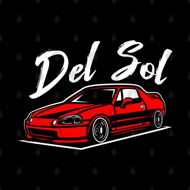 JDM Red Del Sol Legend Vintage Style by GoldenTuners