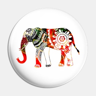 Rasta Elephant Love Pin