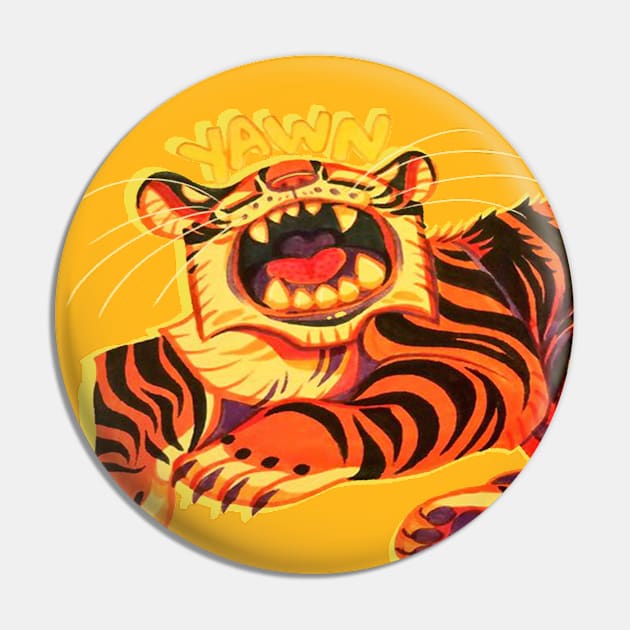 Tiger Yawn Pin by ProfessorBees