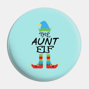 The Aunt Elf Matching Family Group Christmas Party SANTA Pin