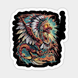 Native American tribal dragon Magnet