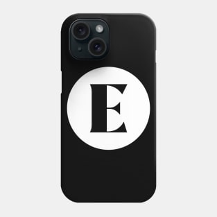 E (Letter Initial Monogram) Phone Case