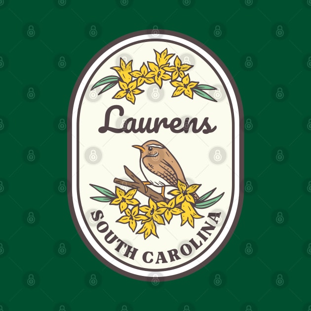 Laurens South Carolina Wren SC Tourist Souvenir by carolinafound