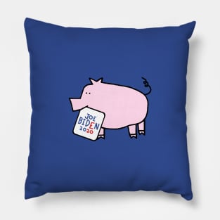 Small Pig with Joe Biden 2020 Sign Pillow