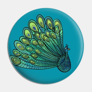 Painted Peacock Pin