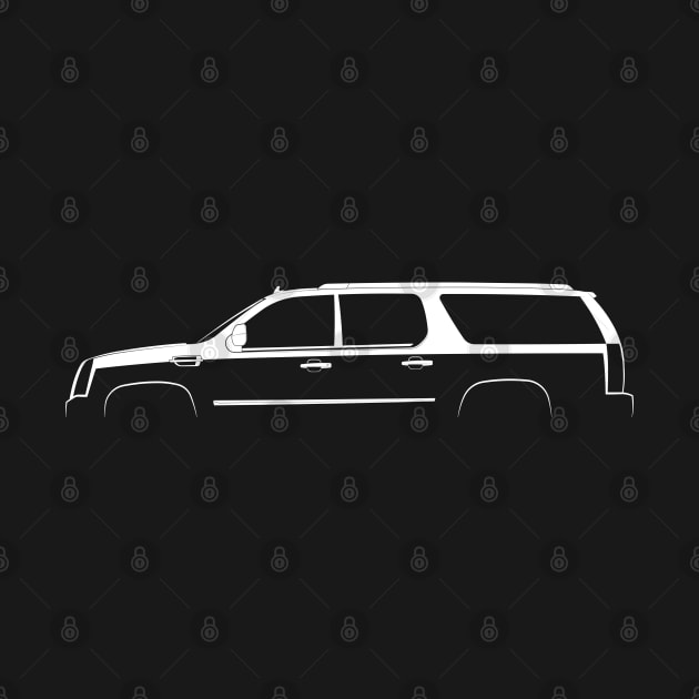 Cadillac Escalade ESV (2007) Silhouette by Car-Silhouettes