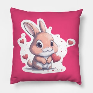 Minimal Cute Baby Rabbit Pillow