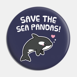 Cute Orca, Save The Sea Pandas Pin