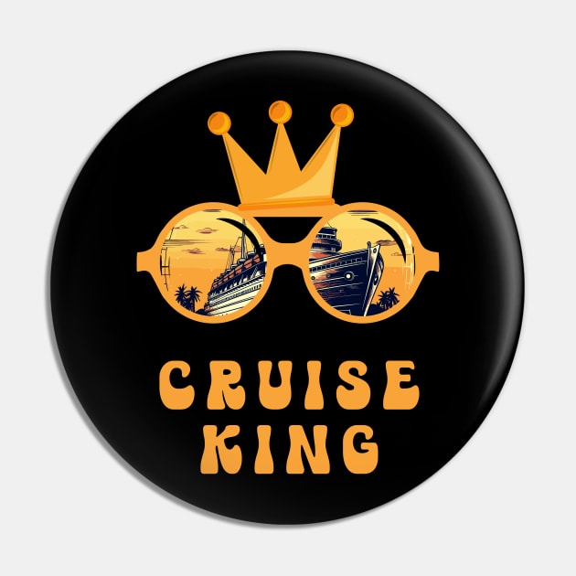 Funny Cruise King For Men Pin by Cute Pets Graphically